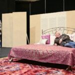 12.03.2021. Kielce. Konferencja prasowa przed premierą nowego spektaklu Teatru TeTaTeT. Na zdjęciu (od lewej): Ewa Pająk, Mirosław Bieliński / Wiktor Taszłow / Radio Kielce