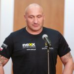 12.03.2021. Kielce. Konferencja prasowa dotycząca leczenia Hani Terleckiej. Na zdjęciu: Marcin Najman - były bokser i zawodnik MMA / Wiktor Taszłow / Radio Kielce