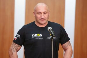 12.03.2021. Kielce. Konferencja prasowa dotycząca leczenia Hani Terleckiej. Na zdjęciu: Marcin Najman - były bokser i zawodnik MMA / Wiktor Taszłow / Radio Kielce