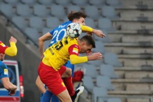 13.03.2021 Kielce. Fortuna 1. Liga. Korona Kielce - Puszcza Niepołomice / Wiktor Taszłow / Radio Kielce