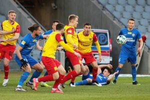 13.03.2021 Kielce. Fortuna 1. Liga. Korona Kielce - Puszcza Niepołomice / Wiktor Taszłow / Radio Kielce