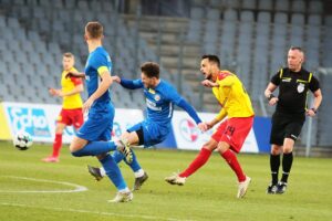 13.03.2021 Kielce. Fortuna 1. Liga. Korona Kielce - Puszcza Niepołomice / Wiktor Taszłow / Radio Kielce