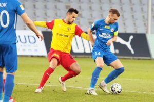 13.03.2021 Kielce. Fortuna 1. Liga. Korona Kielce - Puszcza Niepołomice / Wiktor Taszłow / Radio Kielce