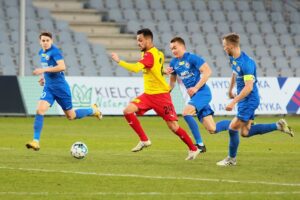 13.03.2021 Kielce. Fortuna 1. Liga. Korona Kielce - Puszcza Niepołomice / Wiktor Taszłow / Radio Kielce