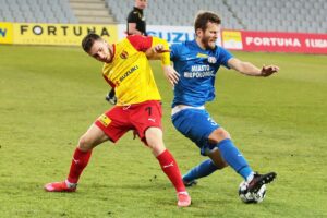 13.03.2021 Kielce. Fortuna 1. Liga. Korona Kielce - Puszcza Niepołomice / Wiktor Taszłow / Radio Kielce