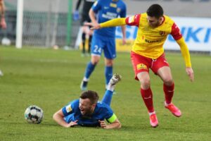 13.03.2021 Kielce. Fortuna 1. Liga. Korona Kielce - Puszcza Niepołomice / Wiktor Taszłow / Radio Kielce