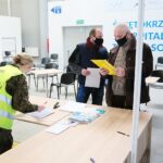 14.03.2021. Kielce. Szczepienia przeciw COVID-19 w Szpitalu Tymczasowym / Wiktor Taszłow / Radio Kielce