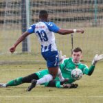 14.03.2021. Kielce. Mecz 24. kolejki III ligi: Korona II Kielce - Wisła Puławy / Wiktor Taszłow / Radio Kielce