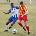 14.03.2021. Kielce. Mecz 24. kolejki III ligi: Korona II Kielce - Wisła Puławy / Wiktor Taszłow / Radio Kielce