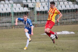 14.03.2021. Kielce. Mecz 24. kolejki III ligi: Korona II Kielce - Wisła Puławy / Wiktor Taszłow / Radio Kielce