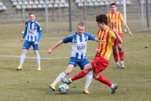 14.03.2021. Kielce. Mecz 24. kolejki III ligi: Korona II Kielce - Wisła Puławy / Wiktor Taszłow / Radio Kielce