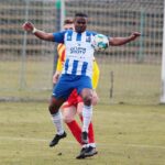 14.03.2021. Kielce. Mecz 24. kolejki III ligi: Korona II Kielce - Wisła Puławy / Wiktor Taszłow / Radio Kielce