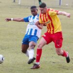 14.03.2021. Kielce. Mecz 24. kolejki III ligi: Korona II Kielce - Wisła Puławy / Wiktor Taszłow / Radio Kielce