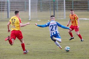 14.03.2021. Kielce. Mecz 24. kolejki III ligi: Korona II Kielce - Wisła Puławy / Wiktor Taszłow / Radio Kielce