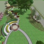 Bełzów. Wizualizacja ogrodu sensorycznego / Joanna Niewiadomska-Majewicz