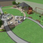 Bełzów. Wizualizacja ogrodu sensorycznego / Joanna Niewiadomska-Majewicz