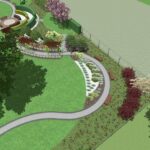 Bełzów. Wizualizacja ogrodu sensorycznego / Joanna Niewiadomska-Majewicz