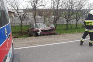 24.04.2021. Baćkowice. Wypadek / OSP KSRG Baćkowice