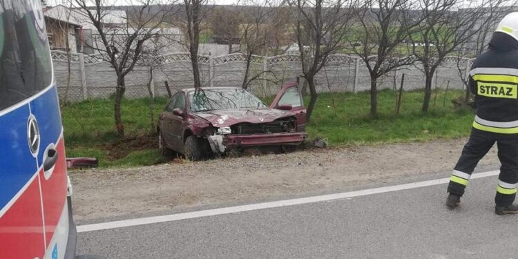 24.04.2021. Baćkowice. Wypadek / OSP KSRG Baćkowice