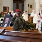 10.04.2021. Łódź. Bazylika Archikatedralna pw. św. Stanisława Kostki. Msza święta pogrzebowa Krzysztofa Krawczyka. Na zdjęciu: Bp Antoni Długosz / PAP/Grzegorz Michałowski