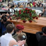 10.04.2021. Łódź. Bazylika Archikatedralna pw. św. Stanisława Kostki. Msza święta pogrzebowa Krzysztofa Krawczyka / PAP/Roman Zawistowski