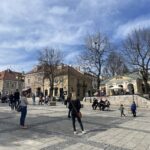 11.04.2021 Sandomierz. Turyści / Grażyna Szlęzak-Wójcik / Radio Kielce