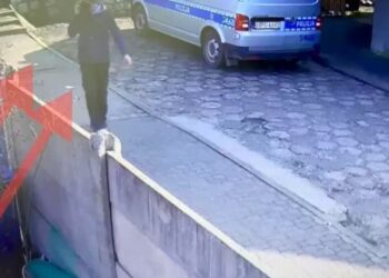 Kadr z monitoringu / KPP Pińczów