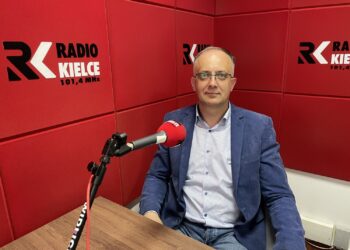 14.04.2021 Wilczyce. Na zdjęciu Robert Paluch - wójt gminy Wilczyce  / Grażyna Szlęzak-Wójcik / Radio Kielce