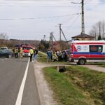 11.04.2021. Parszów. Wypadek / Emilia Sitarska / Radio Kielce