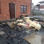 13.04.2021. Wólka Bałtowska. Prace po pożarze / Emilia Sitarska / Radio Kielce