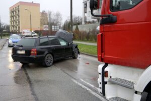 16.04.2021. Kielce. Wypadek na ulicy Kołłątaja / Kamil Król / Radio Kielce