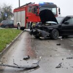 16.04.2021. Kielce. Wypadek na ulicy Kołłątaja / Kamil Król / Radio Kielce