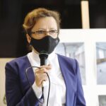 21.04.2021. Kielce. Otwarcie Zakładu Aktywności Zawodowej w siedzibie przy ul. Mielczarskiego. Na zdjęciu: Agata Wojtyszek - poseł PiS / Jarosław Kubalski / Radio Kielce