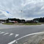 26.04.2021. Cedzyna. Droga S74. Dojazd do ronda / Wiktor Taszłow / Radio Kielce