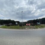 26.04.2021. Cedzyna. Droga S74. Dojazd do ronda / Wiktor Taszłow / Radio Kielce