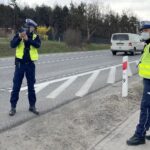 14.04.2021. Miedziana Góra. Pomiar prędkości / Jakub Rożek / Radio Kielce