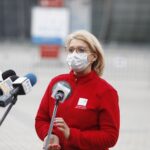 19.02.2021. Kielce. Świętokrzyski Szpital Tymczasowy. Na zdjęciu: Dorota Nowowiejska - koordynator zespołu pielęgniarek i ratowników medycznych Świętokrzyskiego Szpitala Tymczasowego / Jarosław Kubalski / Radio Kielce