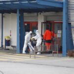 19.02.2021. Kielce. Świętokrzyski Szpital Tymczasowy. Na zdjęciu: pan Henryk - pacjent wypisany do domu / Jarosław Kubalski / Radio Kielce