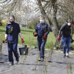29.04.2021. Kielce. Piłkarze Łomży Vive Kielce i zieleń miejska sadzili krzewy w parku na Czarnowie / Jarosław Kubalski / Radio Kielce