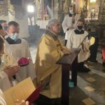 04.04.2021. Sandomierz. Bazylika katedralna. Msza rezurekcyjna.  Na zdjęciu: Krzysztof Nitkiewicz - biskup sandomierski / Grażyna Szlęzak-Wójcik / Radio Kielce