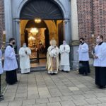 04.04.2021. Sandomierz. Bazylika katedralna. Msza rezurekcyjna.  Na zdjęciu: Krzysztof Nitkiewicz - biskup sandomierski / Grażyna Szlęzak-Wójcik / Radio Kielce