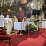 04.04.2021. Sandomierz. Bazylika katedralna. Msza rezurekcyjna.  Na zdjęciu: Krzysztof Nitkiewicz - biskup sandomierski / Grażyna Szlęzak-Wójcik / Radio Kielce