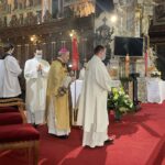 04.04.2021. Sandomierz. Bazylika katedralna. Msza rezurekcyjna. Na zdjęciu: Krzysztof Nitkiewicz - biskup sandomierski / Grażyna Szlęzak-Wójcik / Radio Kielce