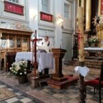 18.04.2021. Młodzawy Małe. Msza w intencji ojczyzny. Na zdjęciu: ks. Jan Tokarczyk / Marta Gajda / Radio Kielce