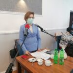 28.04.2021 Skalbmierz. Sesja Rady Miejskiej. Na zdjęciu Agata Wojtyszek - poseł PiS / Marta Gajda / Radio Kielce