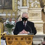 25.04.2021 Wszechświęte. Msza w intencji Ojczyzny i o ustanie pandemii. Na zdjęciu poseł PiS Krzysztof Lipiec / Anna Głąb / Radio Kielce