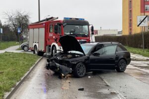 16.04.2021. Kielce. Wypadek na ulicy Kołłątaja / Kamil Król / Radio Kielce