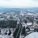 30.11.2020 Bobrza. Droga krajowa nr 74 na odcinku Mniów - Kielce. DK 74 / Jarosław Kubalski / Radio Kielce