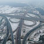 30.11.2020 Droga krajowa nr 74 na odcinku Mniów - Kielce. Węzeł Kielce Zachód. Skrzyżowanie S7 i DK 74 / Jarosław Kubalski / Radio Kielce