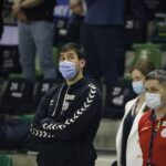 07.04.2021. Kielce. 1/8 finału Ligi Mistrzów: Łomża Vive Kielce - HBC Nantes. Na zdjęciu: Dani Dujszebajew, który uległ ciężkiej kontuzji w meczu Łomża Vive - Orlen Wisła Płock / Jarosław Kubalski / Radio Kielce